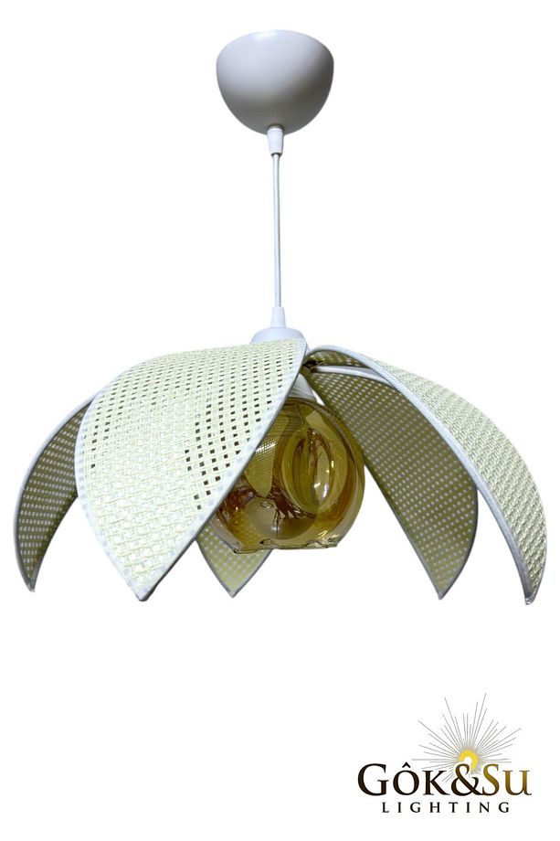 Rattan Pervane Model Sarkıt Avize Salon Oturma Odası Hol Antre Mutfak - 5