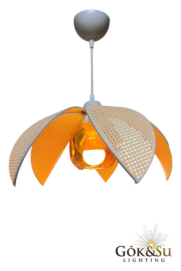 Rattan Pervane Model Sarkıt Avize Salon Oturma Odası Hol Antre Mutfak - 6