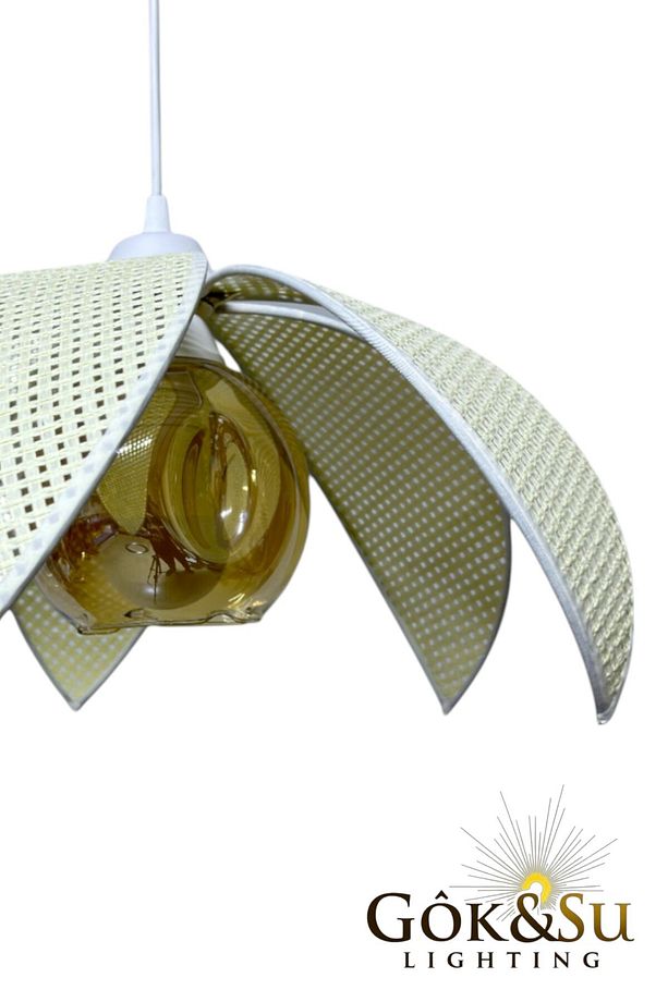 Rattan Pervane Model Sarkıt Avize Salon Oturma Odası Hol Antre Mutfak - 2
