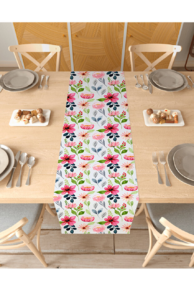 Flower Bohemian Patterned Special Design Runner Digital Printed Decorative Tablecloth Modern Home Decoration