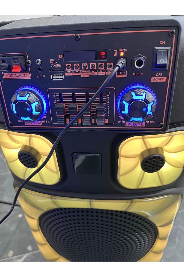 NDR Dev Bluetooth Hoparlör Dev Kareoke Ses Sistemi 2 Mikrofonlu 5000W - 8