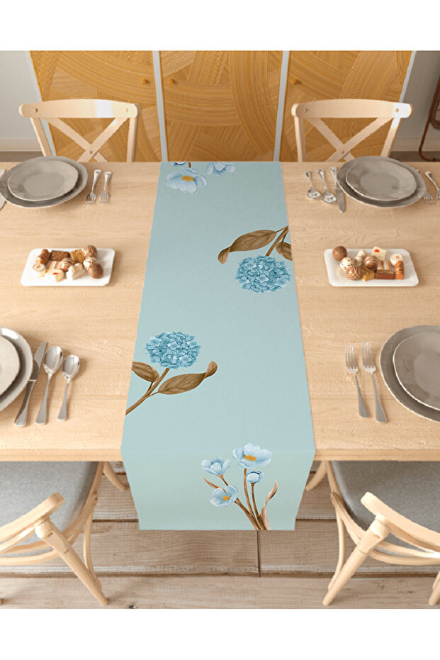 Flower Bohemian Patterned Special Design Runner Digital Printed Decorative Tablecloth Modern Home Decoration