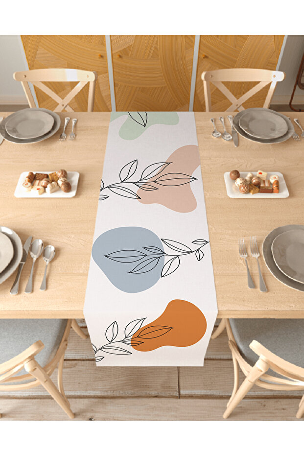 Floral Bohemian Pattern Custom Design Runner Digital Printed Decorative Tablecloth Stylish Home Decor