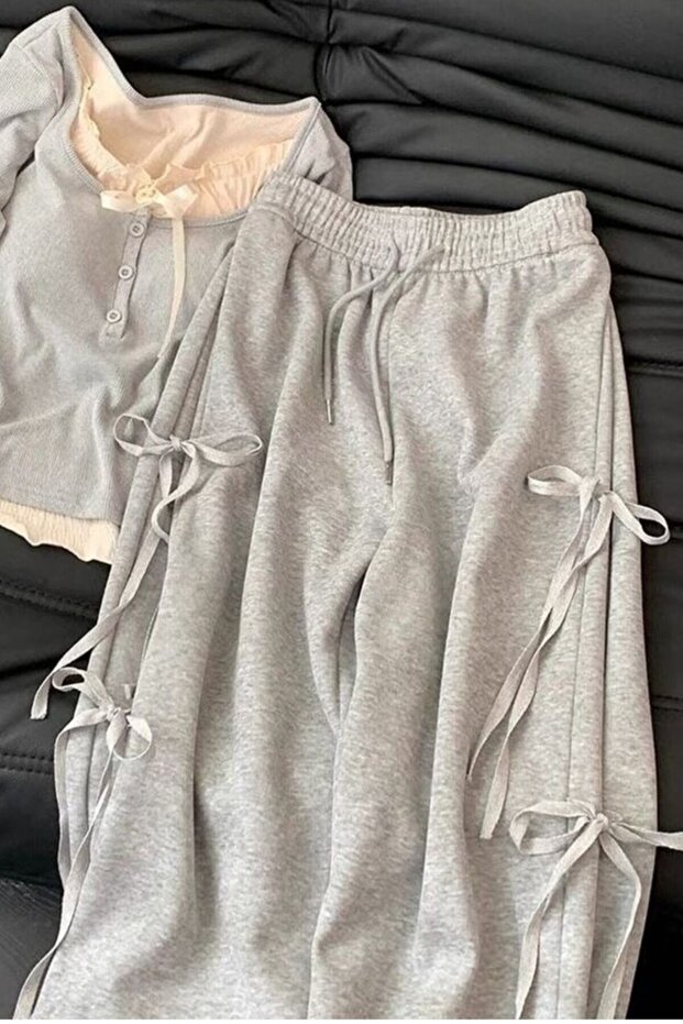 Kurdale Detay Örme Pantolon Eşofman - 3