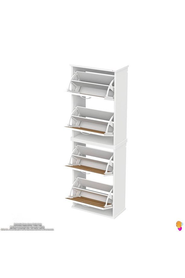 Umay' 2 Li Asma Antre Hol 52 X 148 X 25, 5 Cm’ Lik 4 Düşer Kapak 8 Göz Bölmeli Ayakkabılık - 7