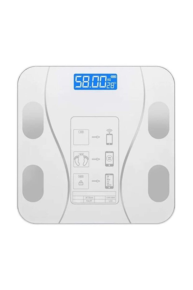 Electronic Scale, Smart Application, Illuminated Digital Screen, Supports Max 180 Kg - 1