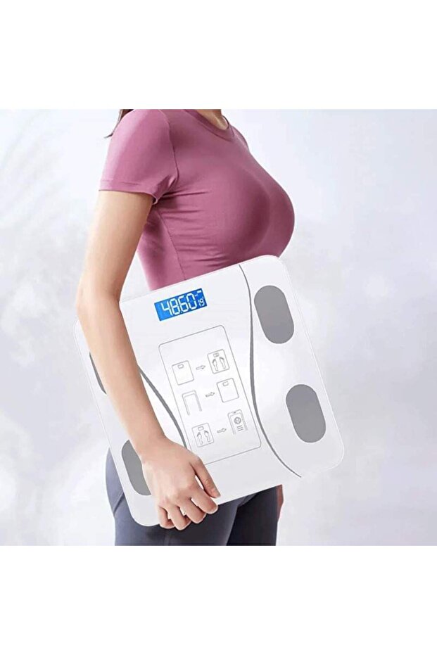 Electronic Scale, Smart Application, Illuminated Digital Screen, Supports Max 180 Kg - 3