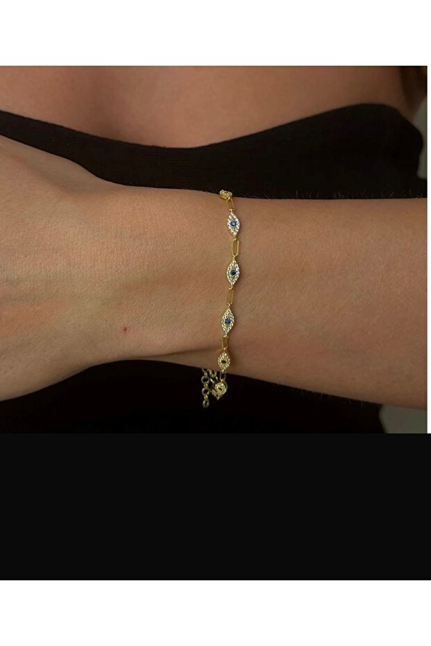 Lacivert Taşlı Bileklik - 1