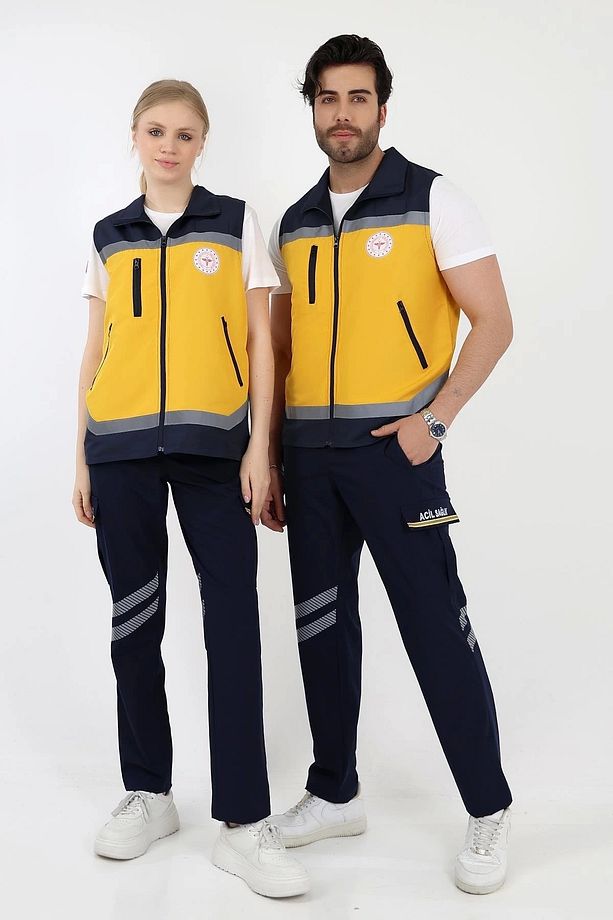 112 Unisex Yazlık Yelek - Sarı - 4