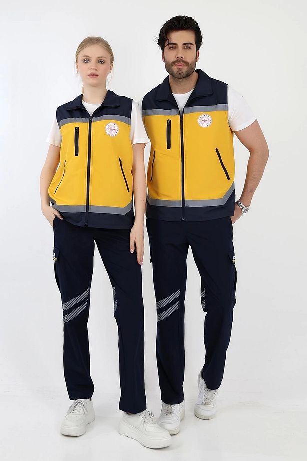 112 Unisex Yazlık Yelek - Sarı - 2