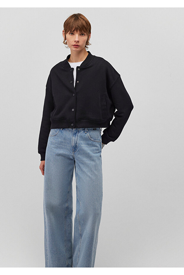 Buttoned Black Sweatshirt 1S10144-900
