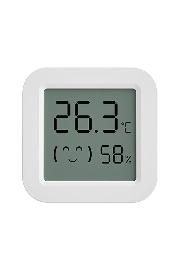 WHITE Tuya Temperature Humidity Sensor Mini LCD Display BT Wireless APP Remote Control Thermometer H