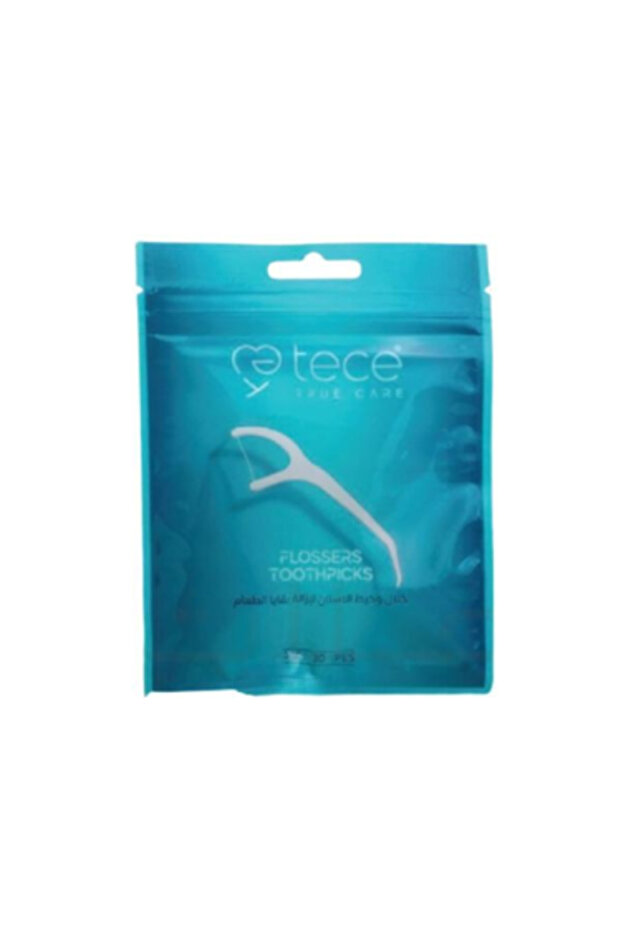 True Care Flossers Toothpicks 30pcs (8009) --- تي سي عود بلاستيكي بخيط لازالة بقايا الطعام