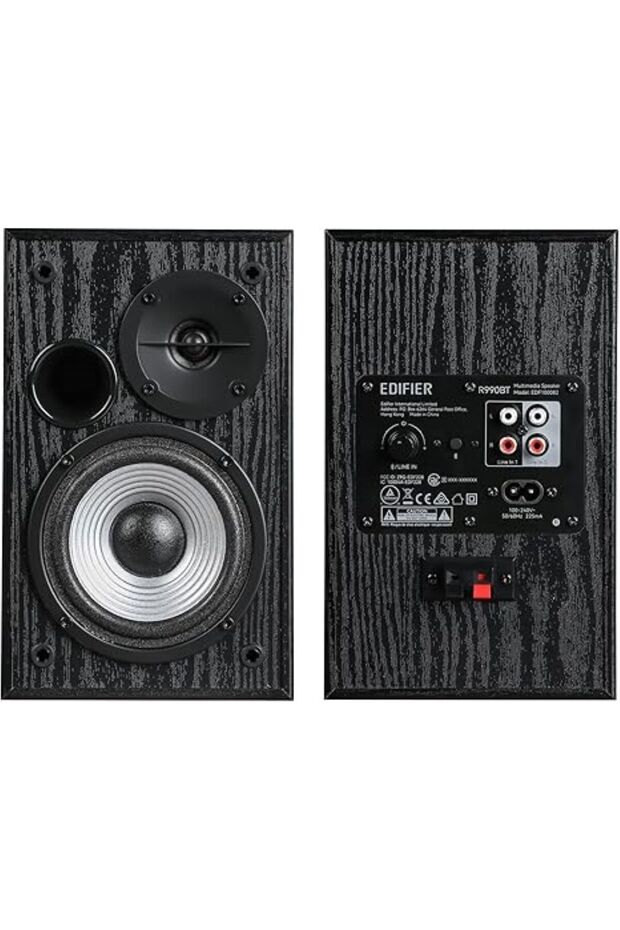 R990BT 2.0 Active Multimedia Speakers - Bluetooth Bookshelf Speakers - BLACK - 7