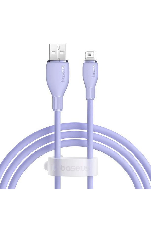 Pudding Hızlı Şarj Özellikli Usb To Lightning 2.4 A. Kablo 1.2m Mor - 1