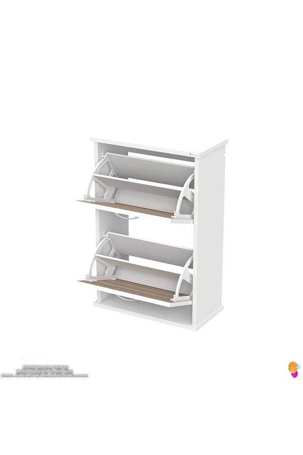 Umay Asma Kapı Önü 52 X 78x 25,5 Cm’ Lik 2 Düşer Kapak 4 Göz Bölmeli Ayakkabılık - 7