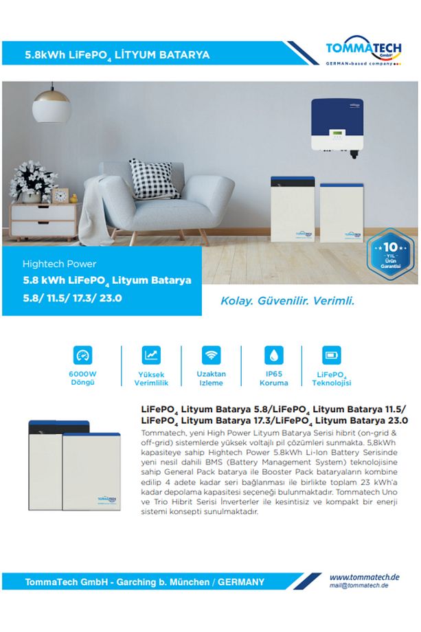 Hıghtech Power Generalpack 5.8kwh Yüksek Voltaj Lityum Batarya - 3