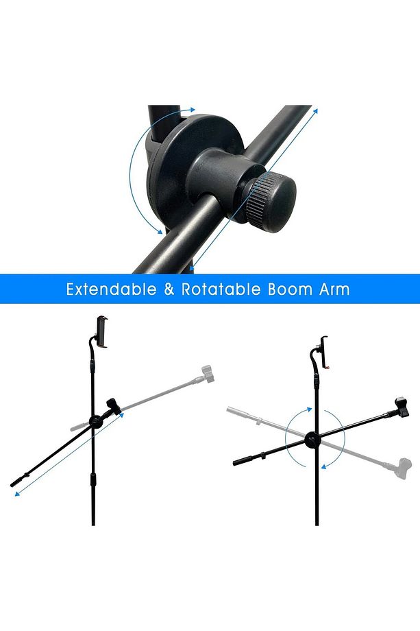 190cm Maksimum Uzunluk 2in1 Mikrofon ve Tablet Stant Katlanabilir Açısı Ayarlanabilir - Model 103SP - 7