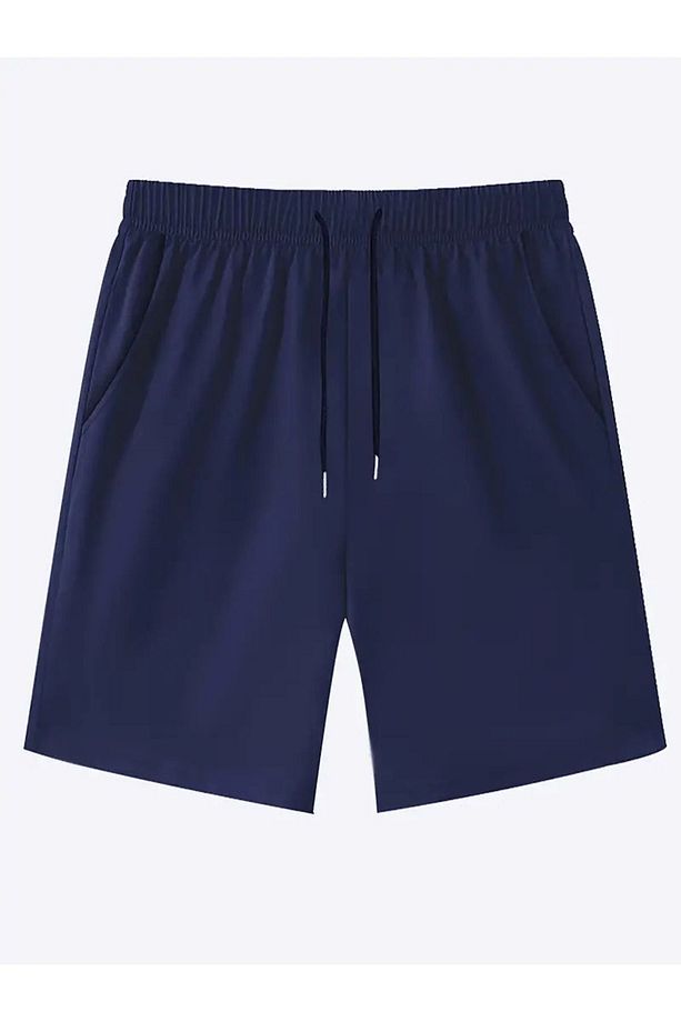 3'lü Set Rahat Kalıp Unisex Penye Spor Şort - 5
