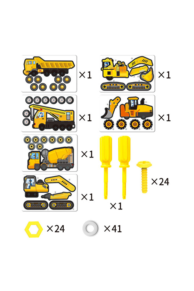 Puzzle Assembling Combination (engineering Theme) - 5