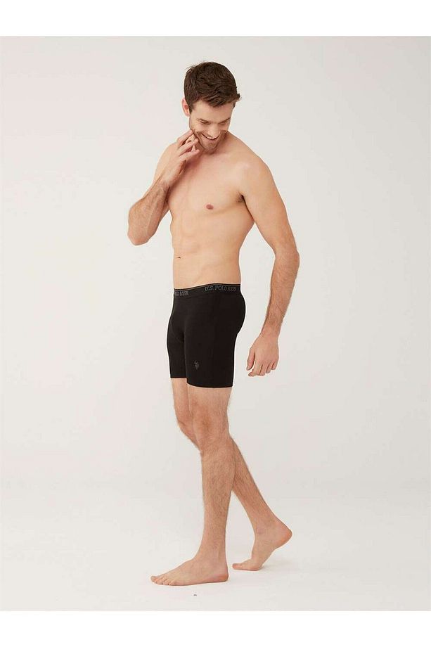 U.S. Polo Assn. Erkek 3'lü Uzun Paça Pamuklu Ve Kutulu Boxer - Çoklu Renk - SREIA80R45F4T - 4
