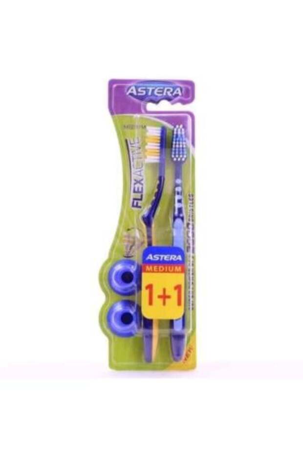 استيرا فليكس أكتيف فرشاة أسنان 1+1 شعيرات متوسطة - 1