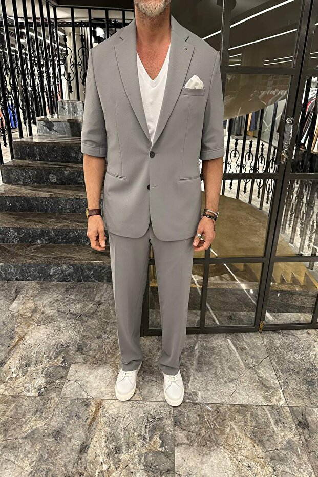 KAPRİ KOL OVERSİZE TAKIM ELBİSE - 4