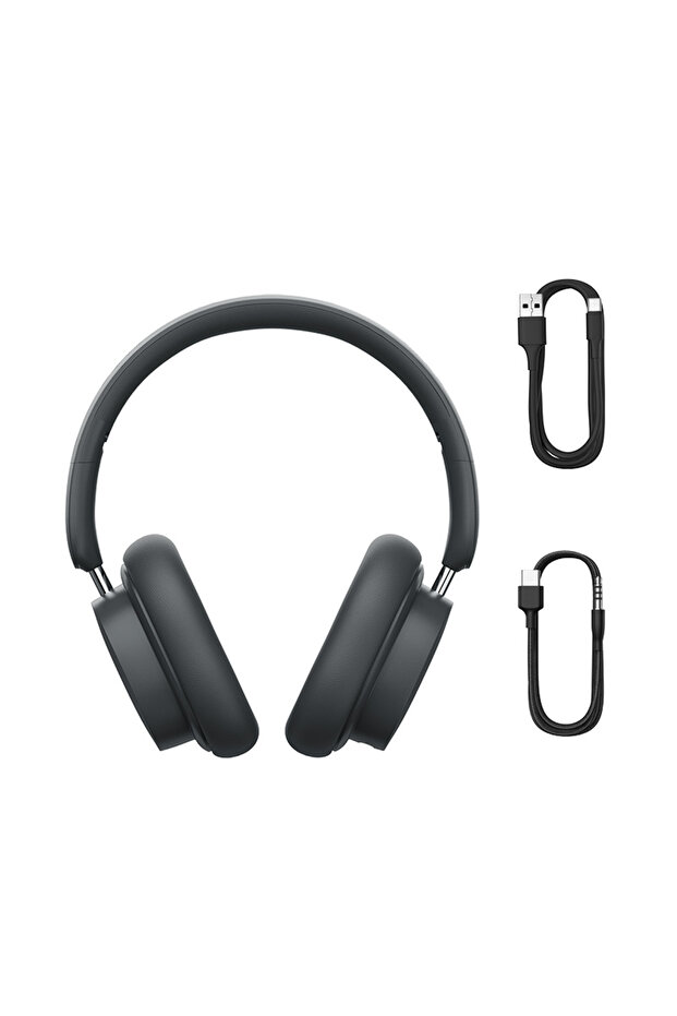 BASEUS Bowie D05 Wireless Bluetooth Headset Foldable HiFi Stereo Music Headphone - Dark Gray