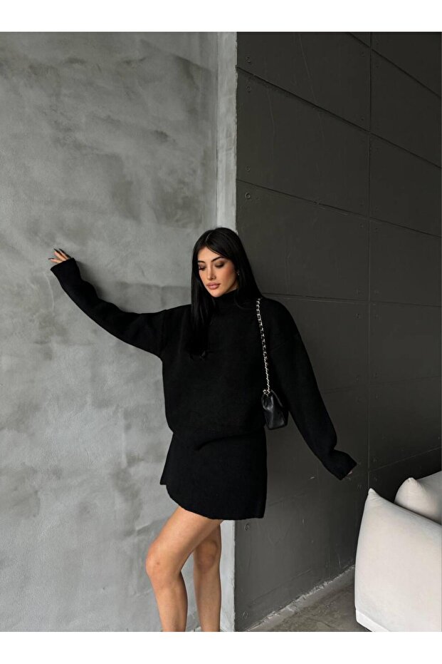 طقم تنورة سترة مكونة من قطعتين من DGN'S BASIC SOFT TEXTURED - 4