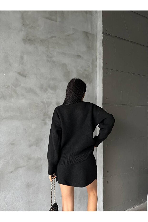 طقم تنورة سترة مكونة من قطعتين من DGN'S BASIC SOFT TEXTURED - 6