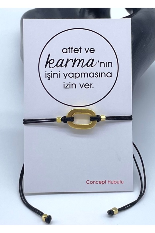 Karma Felsefesi Siyah İp Halhal - 1