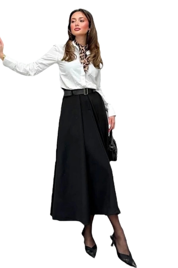 Maxi Siyah Elbise-siyah - 1