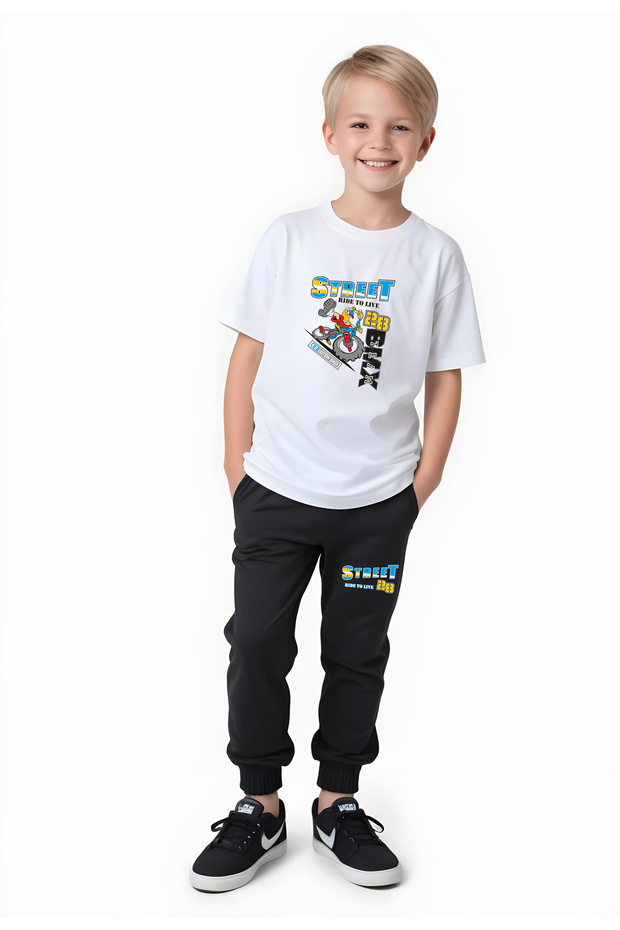 Boy's Seasonal Street Printed Bottom Set