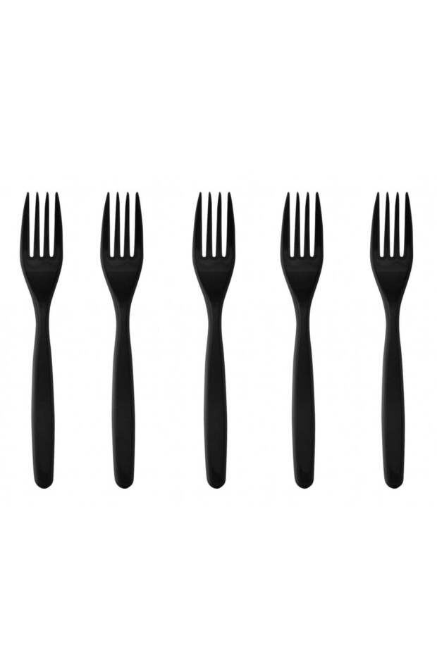 شوك بلاستيك أسود للاستعمال لمره واحده - 1