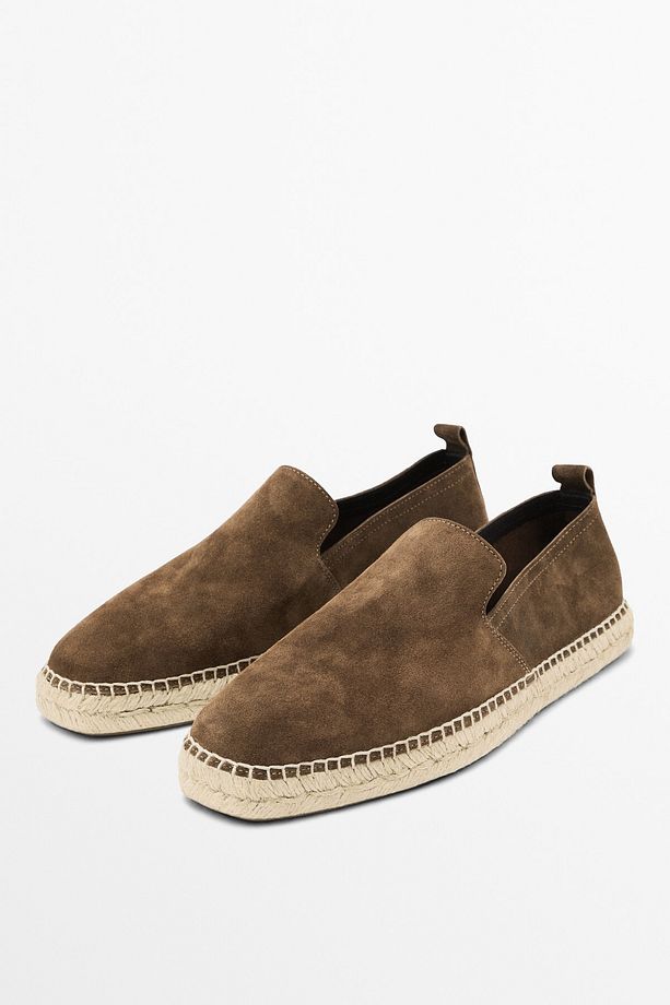 Kalın süet espadril - 2