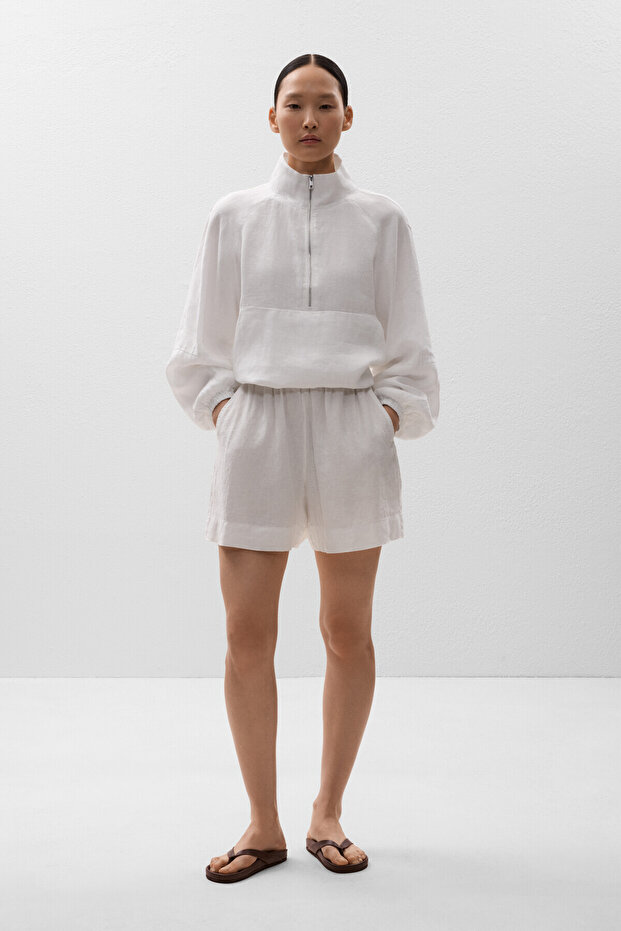 %100 keten bermuda - 3