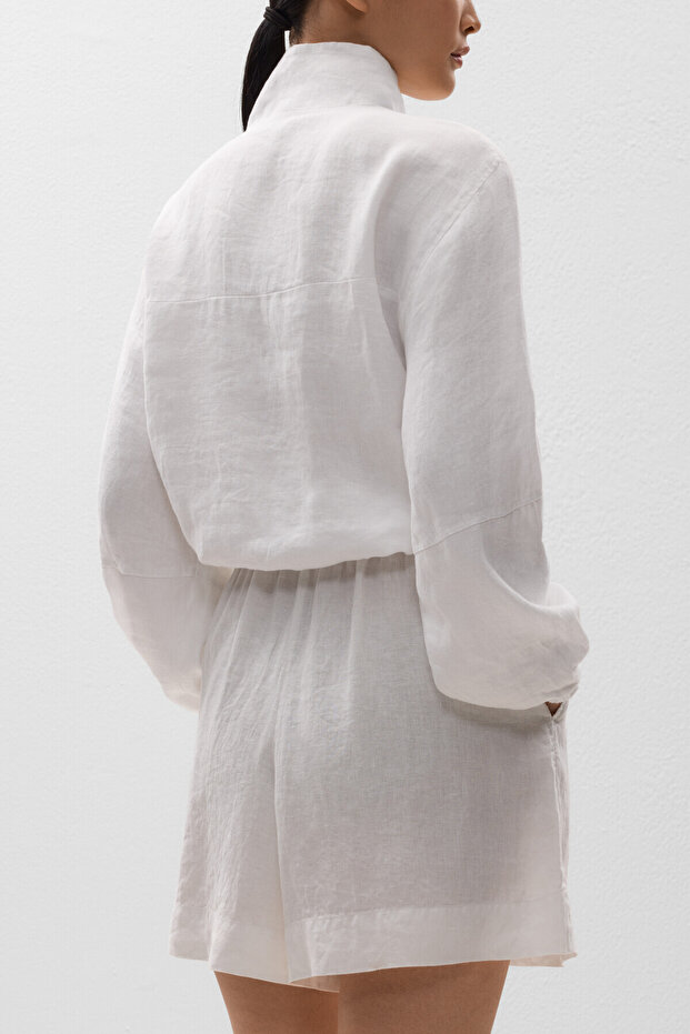 %100 keten bermuda - 5