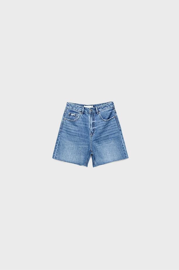 Uzun Denim Şort - 5