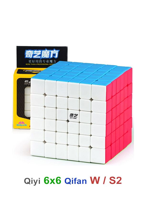 Qiyi Speed Qifan S2 6x6 Zeka Küpü Akıl Küpü Rübik Küp Yapışkansız - 1