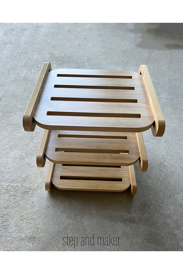 Ahşap MDF 3 Katlı Ayakkabılık - 3