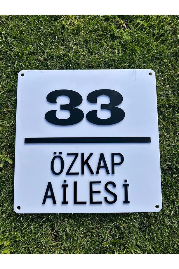 Villa, ev, apartman kapı önü aile isimlik ve numaralık - 2