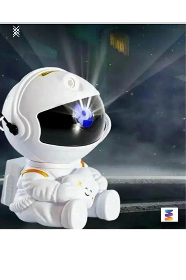 Bluetooth Astronot Projektor Gece Lambası Projeksiyon Dinlendirici Sesler Ve Uzaktan Kumanda - 3