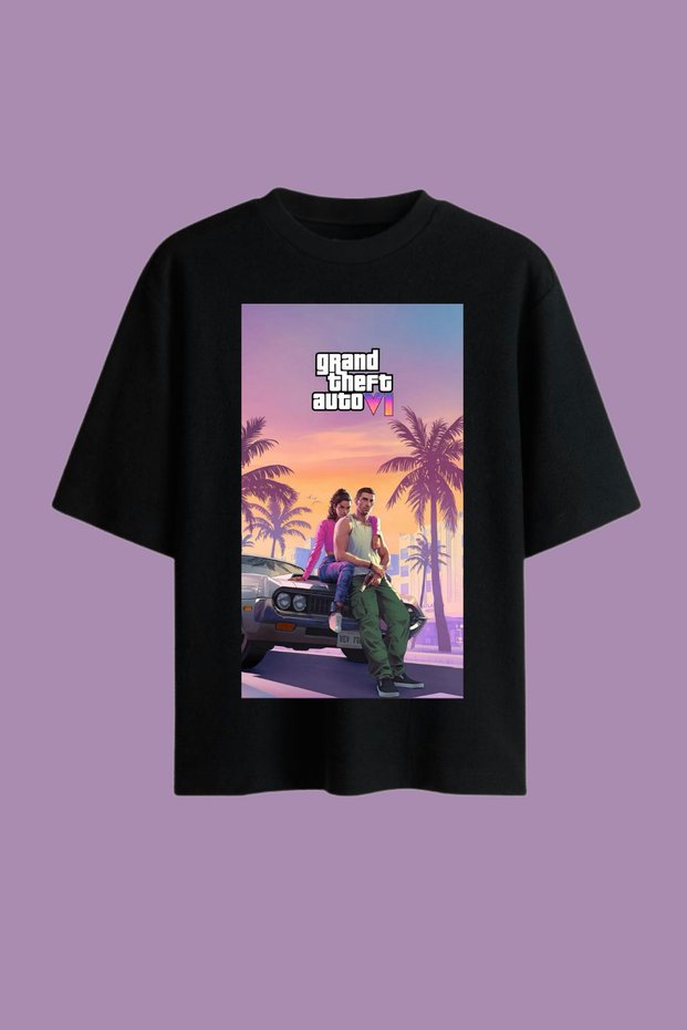 Game Printed Oversized T-Shirt