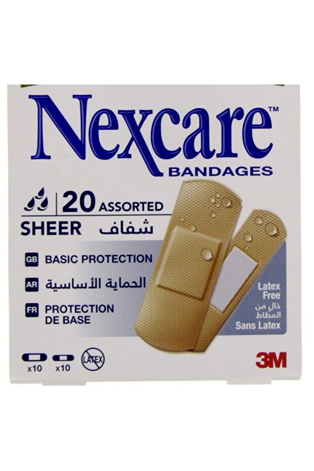 Sheer Assorted Bandages 20pcs – Flexible, Breathable & Comfortable Protection