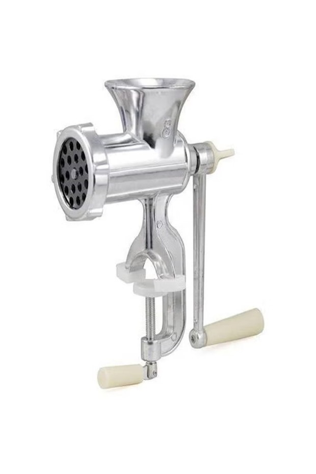 مفرمة لحم من الألومنيوم باللون الفضي - 1