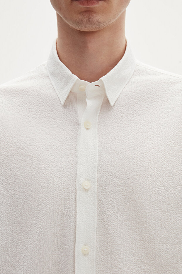 Slim Fit Beyaz Gömlek - 6