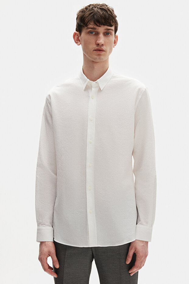 Slim Fit Beyaz Gömlek - 1