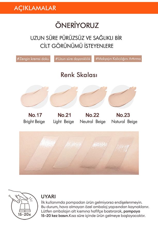 Yoğun Kapatıcılık Sağlayan Bitkisel İçerikli BB Krem M Choboyang BB Cream SPF30/PA++ 50ml (No.17) - 3