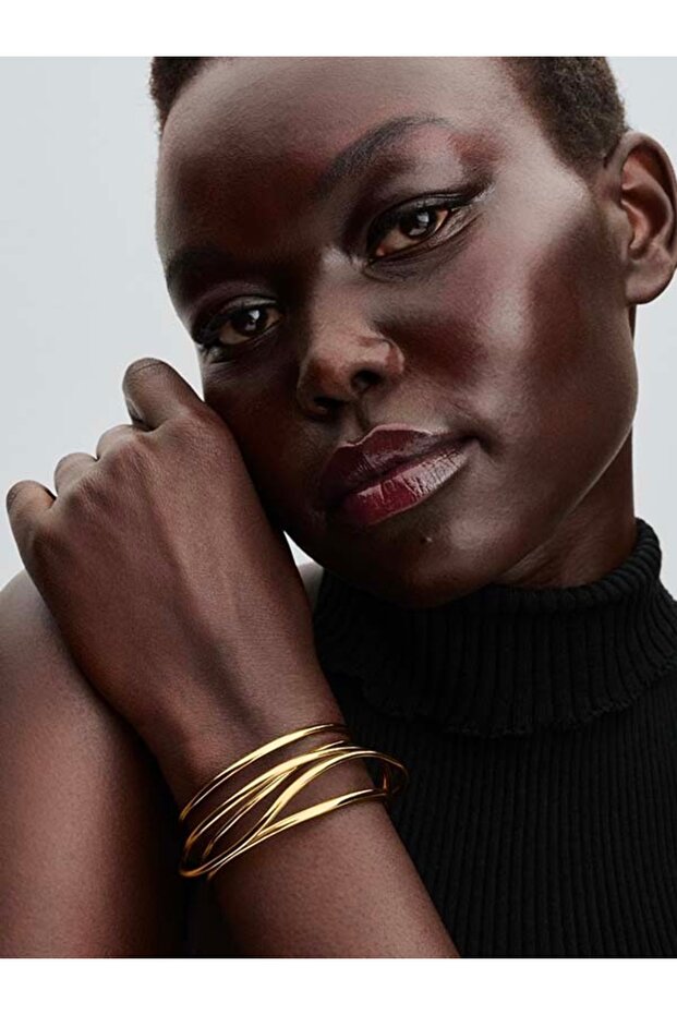 Doğal Şekilli Açık Tel Bangle Bileklik - 4