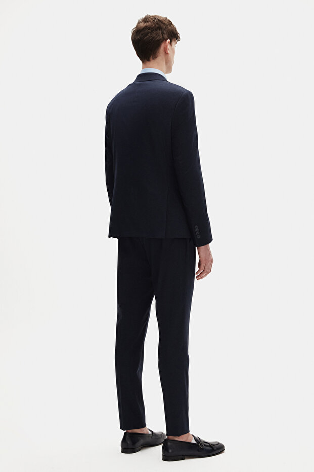 Slim Fit Lacivert Takim Elbise - 3